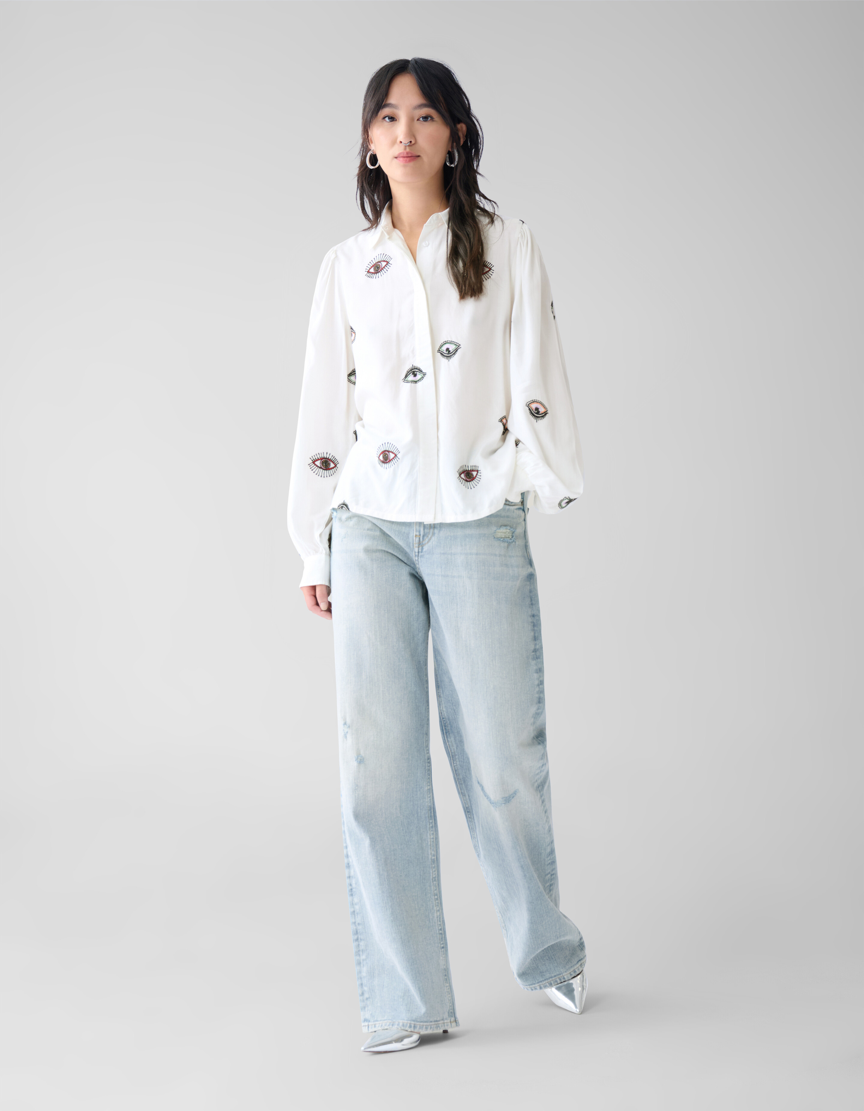 Eye Embroidery Blouse Wit By Fred SHOEBY WOMEN