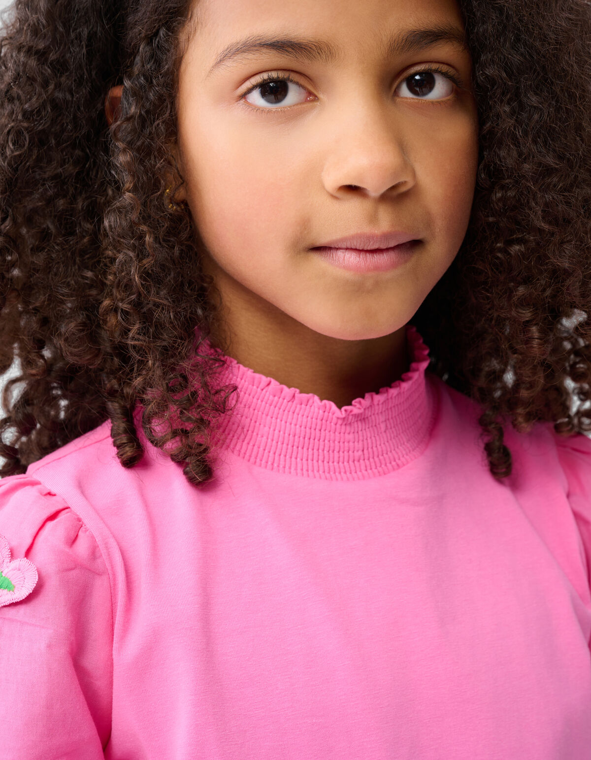 Embroidery Heart Top Roze SHOEBY GIRLS