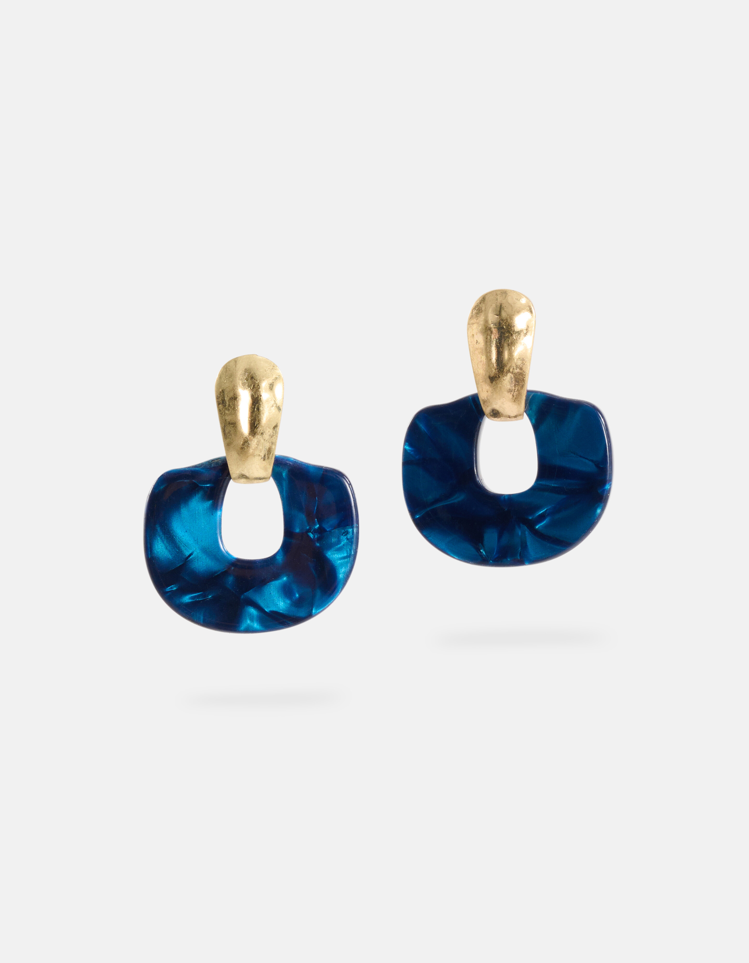 Marble Oorbellen Blauw SHOEBY ACCESSOIRES