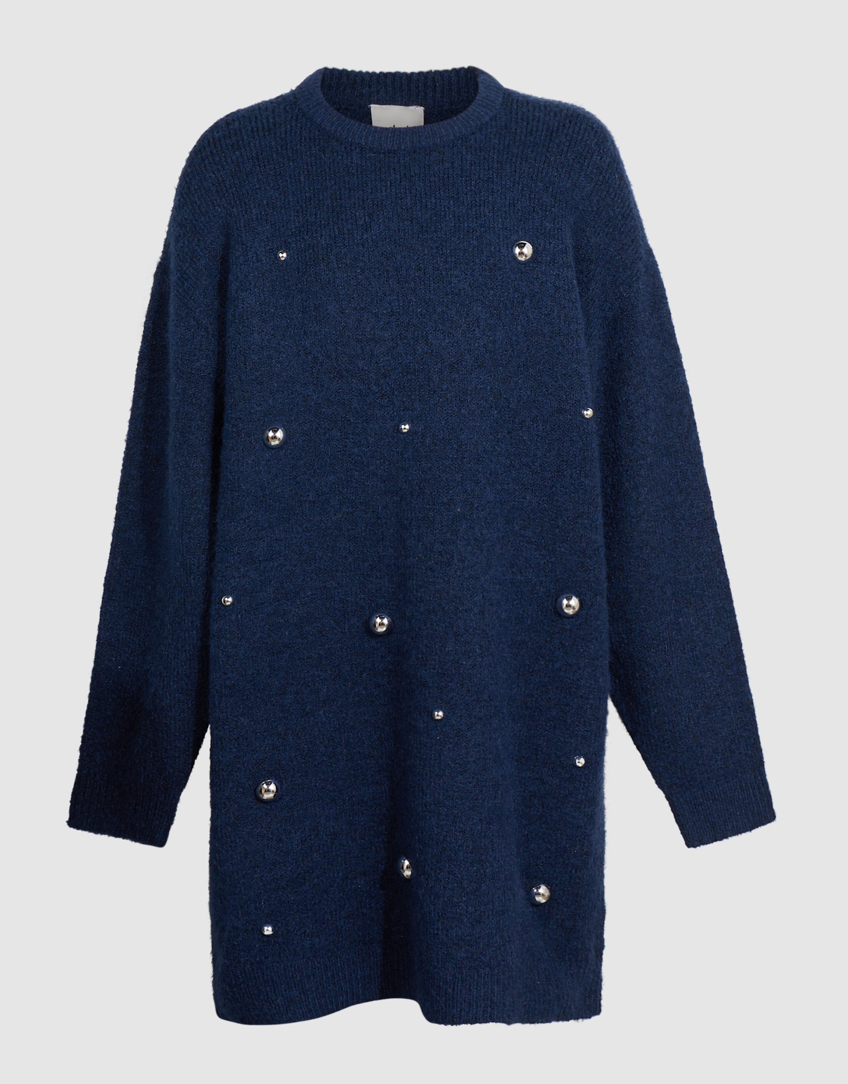 Studded Gebreide Jurk Donkerblauw SHOEBY GIRLS