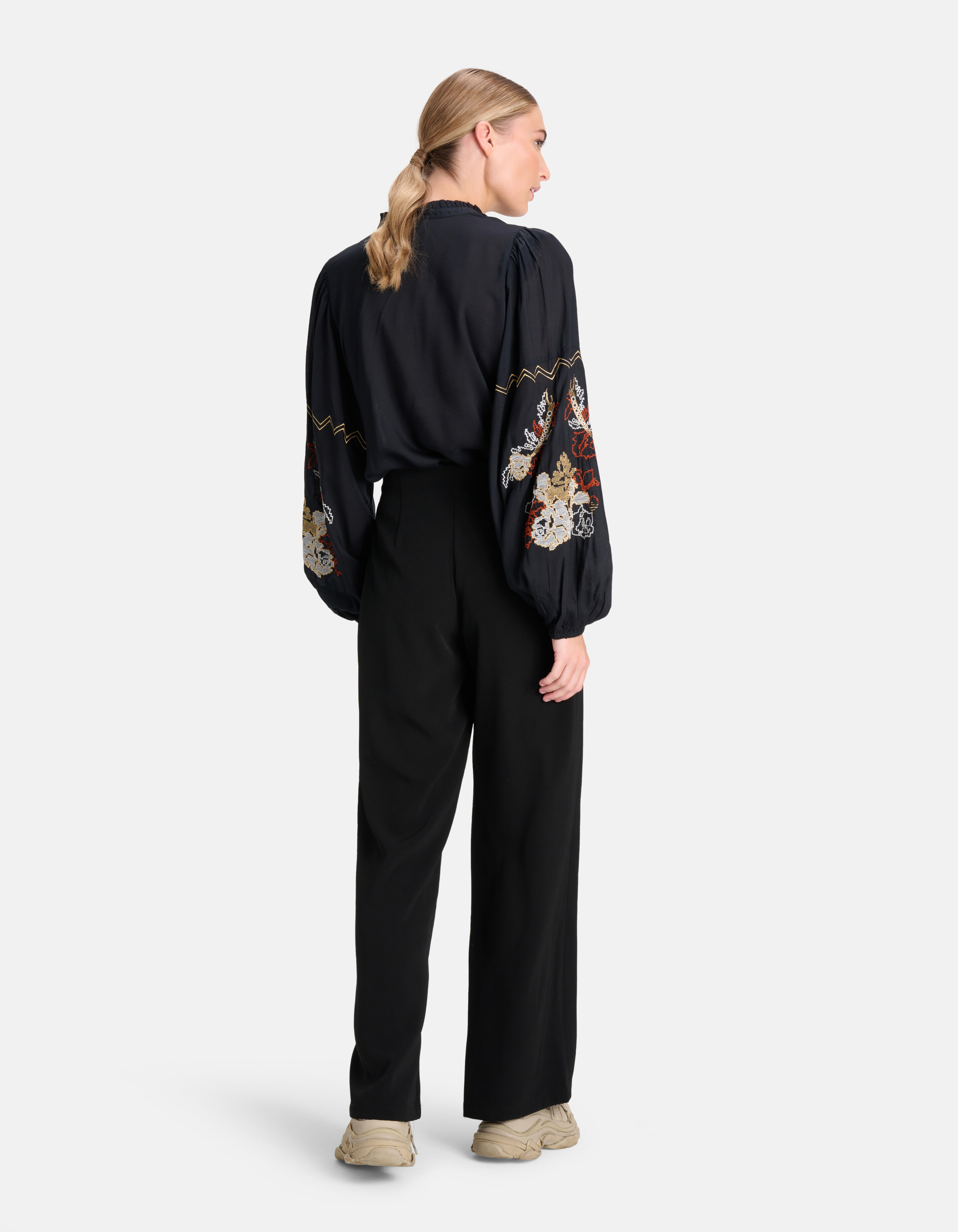 Geborduurde Blouse Zwart SHOEBY WOMEN