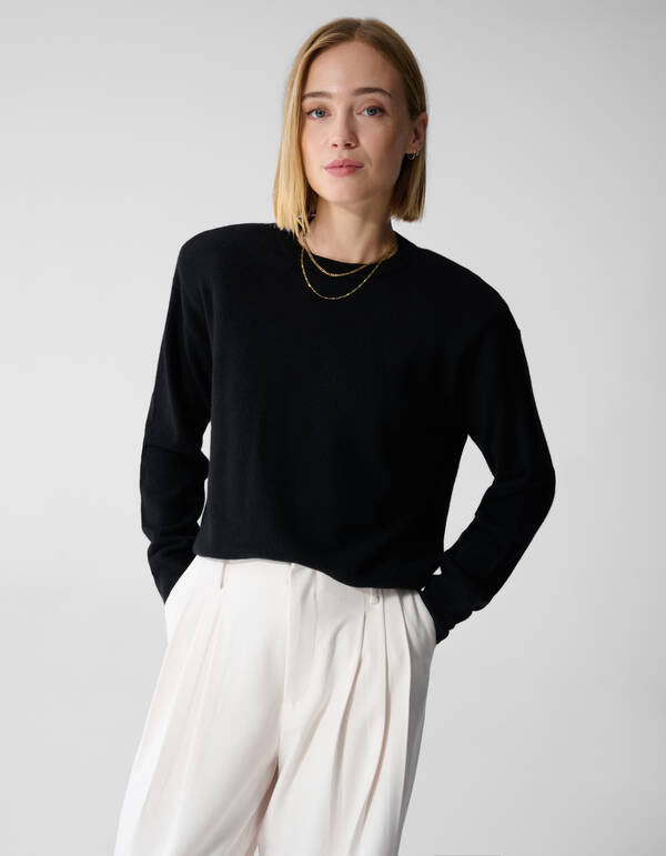 Zachte Gebreide Trui Zwart By Lonneke SHOEBY WOMEN