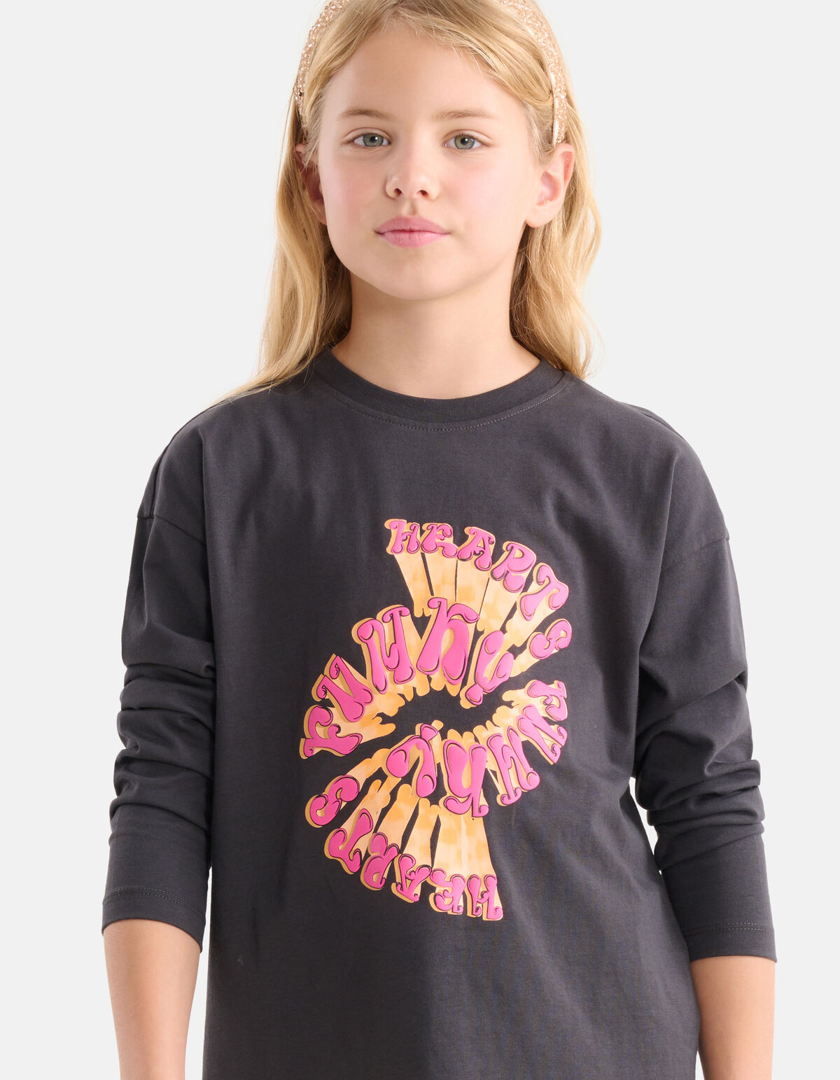 Artwork Longsleeve Donkergrijs SHOEBY GIRLS