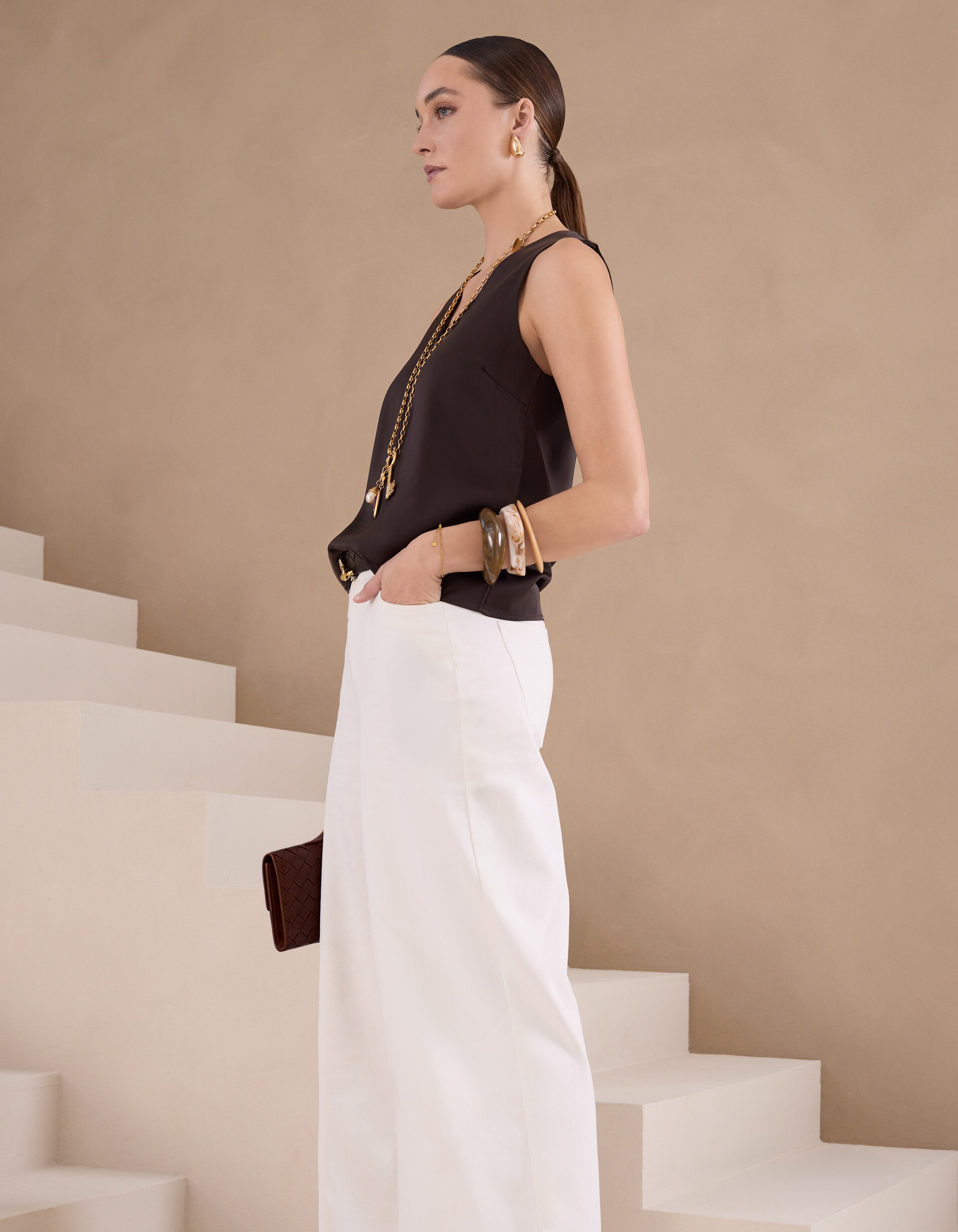 Wide Leg Fit Jeans Wit By Mieke SHOEBY WOMEN