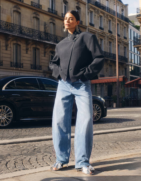 Baggy Fit Jeans Blauw SHOEBY WOMEN