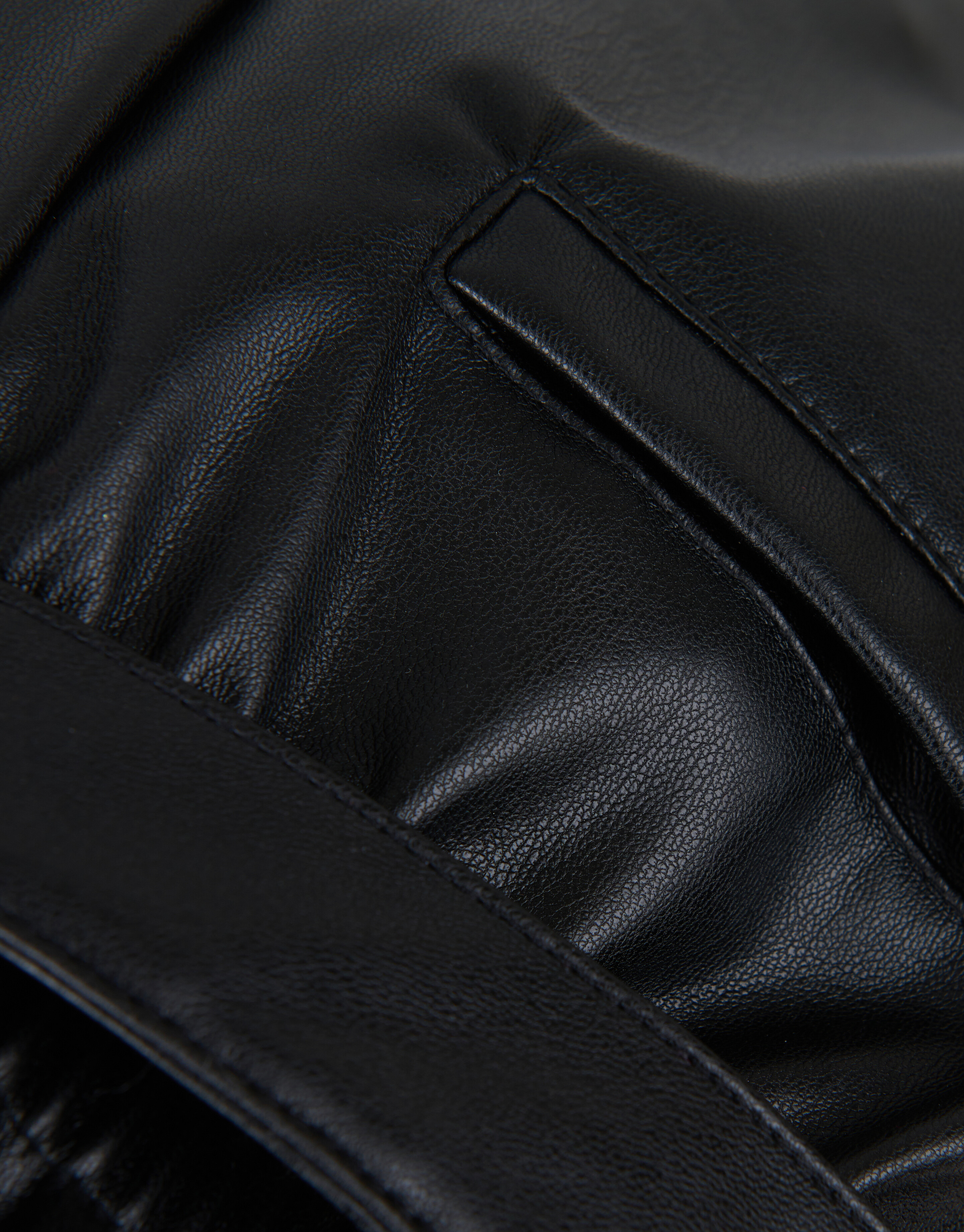 Vegan Leren Paperbag Short Zwart SHOEBY GIRLS