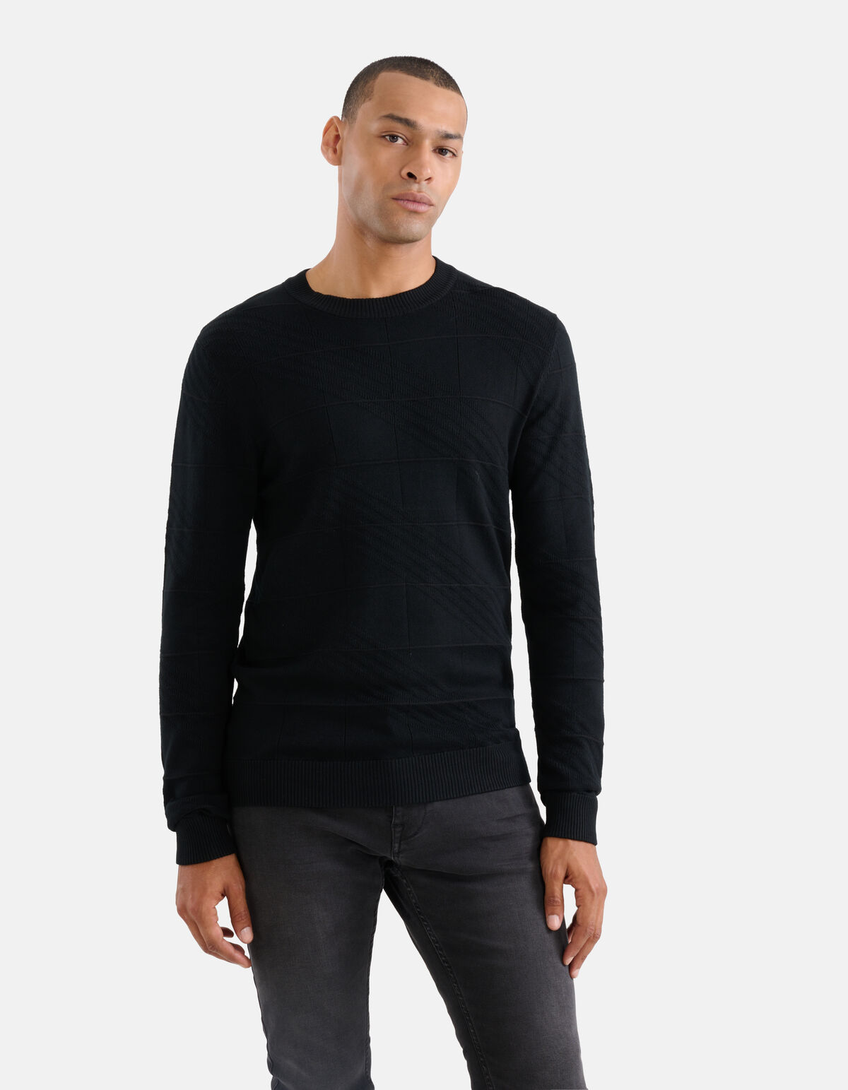 Diagonaal Trui Zwart SHOEBY MEN