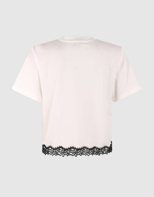 Kanten T-shirt Wit SHOEBY WOMEN