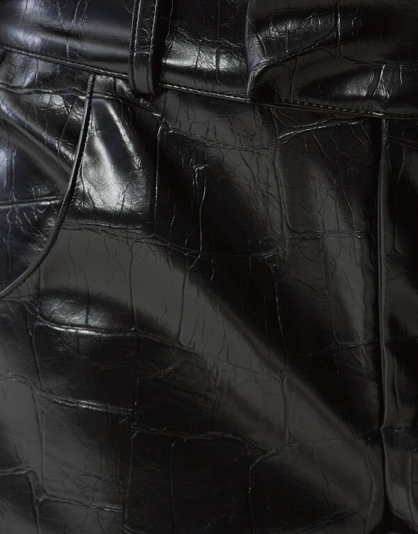 Croco Barrel Fit Broek Zwart SHOEBY WOMEN