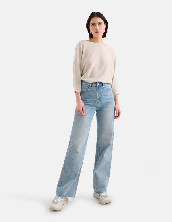 Wide Leg Jeans Bleached L33 SHOEBY WOMEN