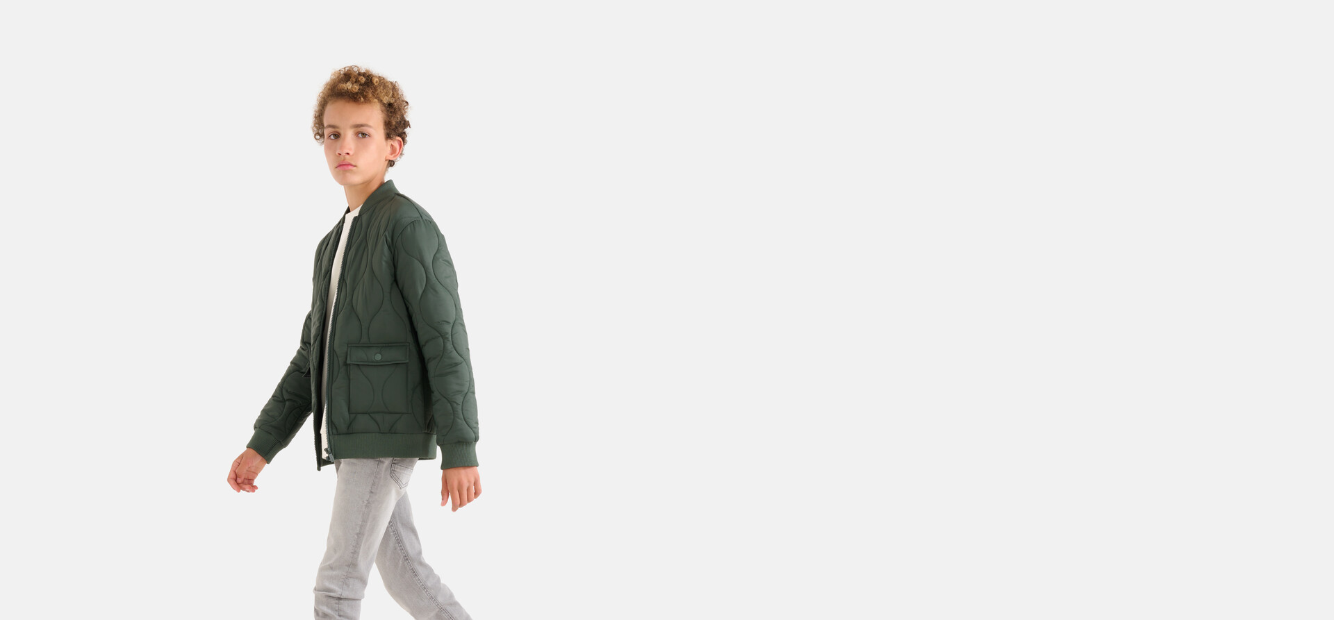 Wavy Padded Jack Donkergroen SHOEBY BOYS