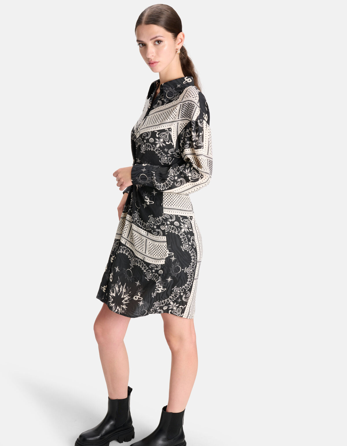 Print Jurk Zwart/Wit SHOEBY WOMEN