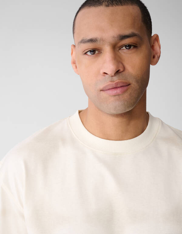 All Over Spark Artwork T-shirt Gebroken Wit SHOEBY MEN