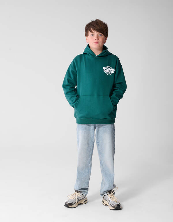 Oversized Fit Donut Hoodie Donkergroen SHOEBY BOYS