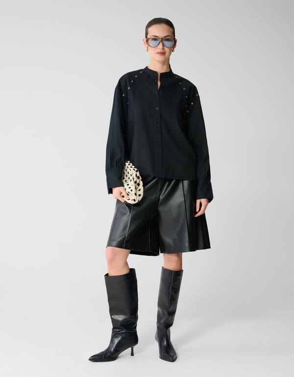 Eyelet Blouse Zwart SHOEBY WOMEN