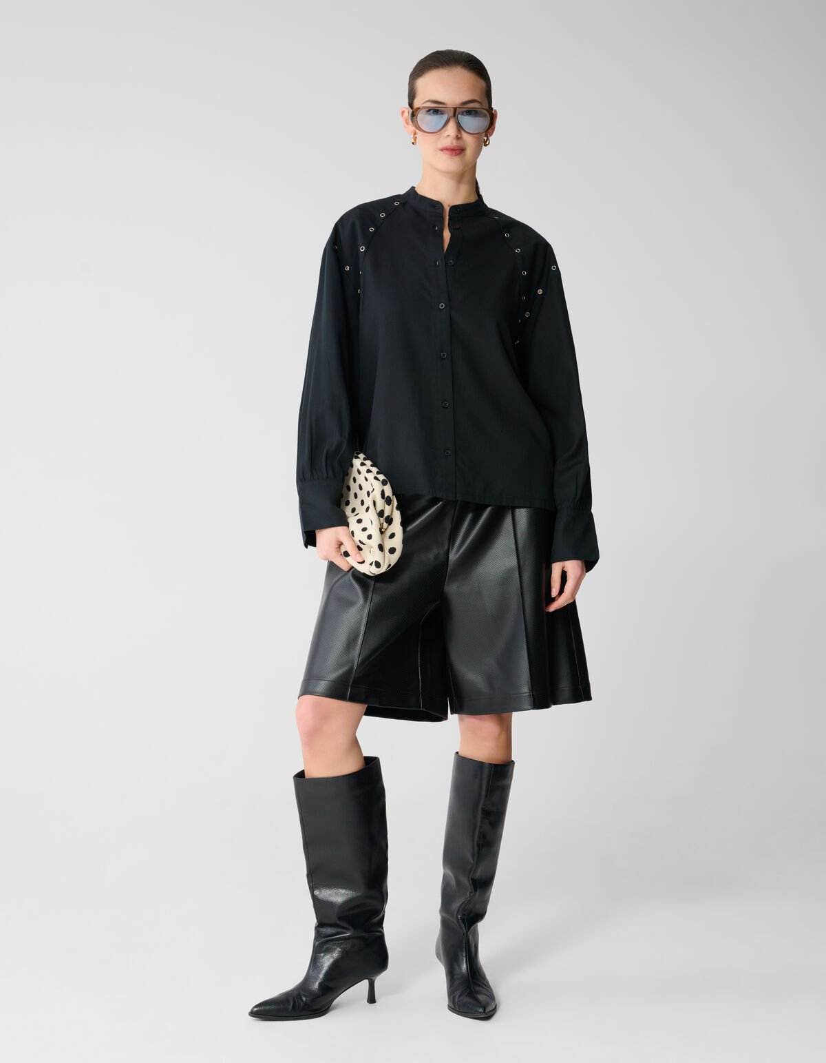 Eyelet Blouse Zwart SHOEBY WOMEN