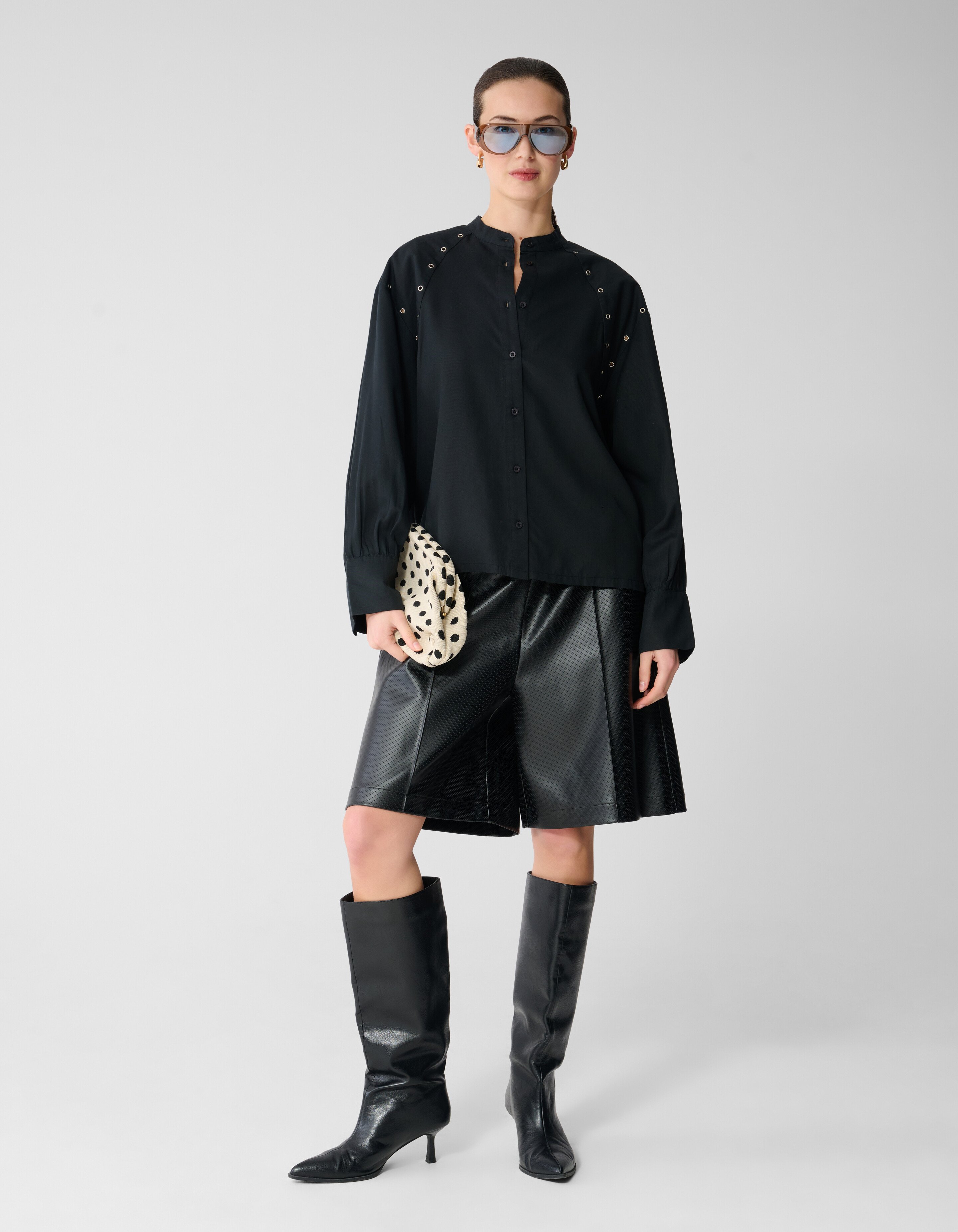 Eyelet Blouse Zwart SHOEBY WOMEN