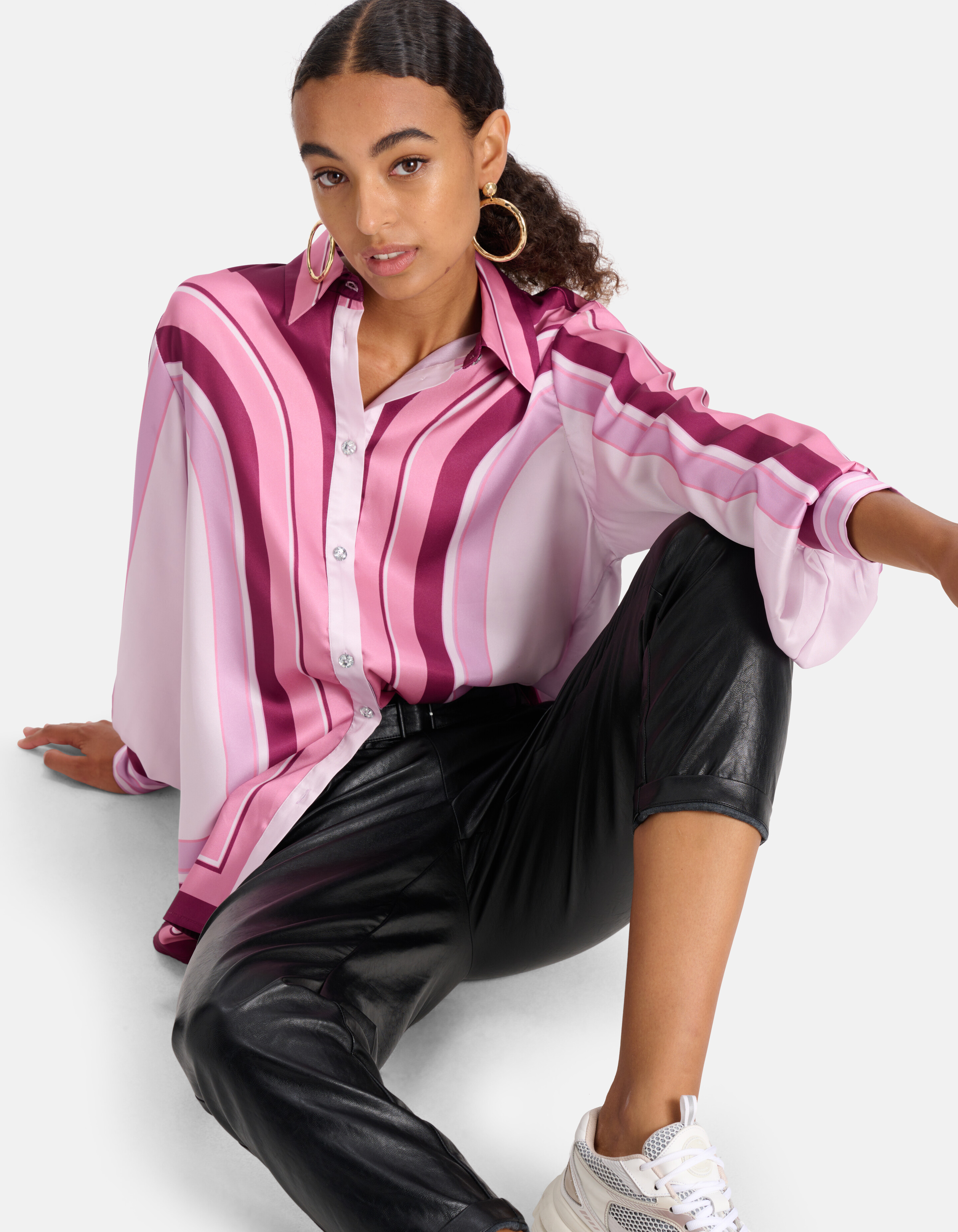 Gestreepte Blouse Roze SHOEBY WOMEN