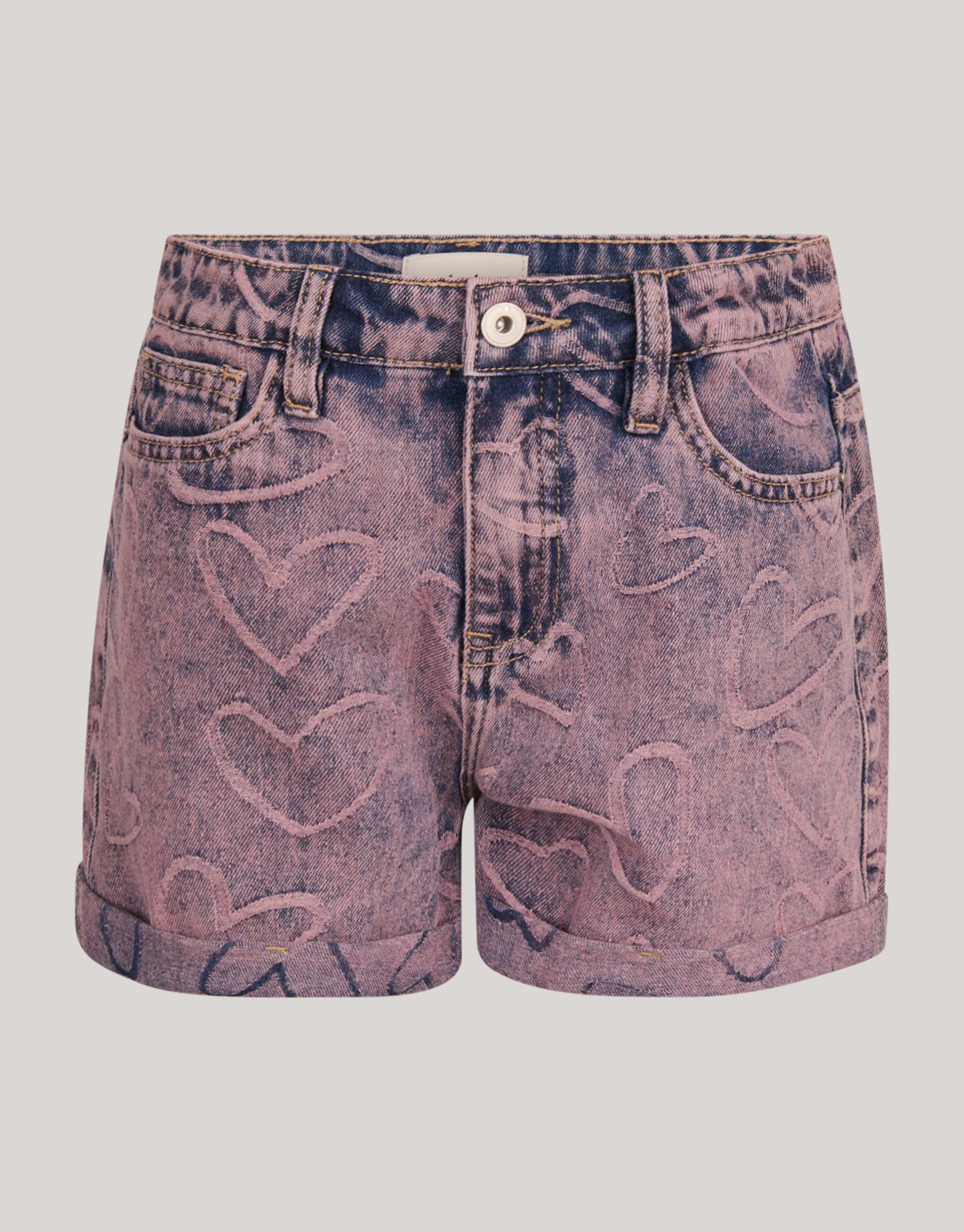 Heart Denim Short Paars SHOEBY GIRLS