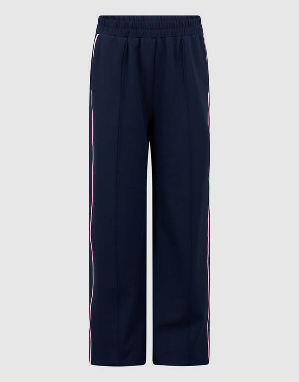 Sporty Piping Wide Leg Fit Broek Donkerblauw SHOEBY GIRLS