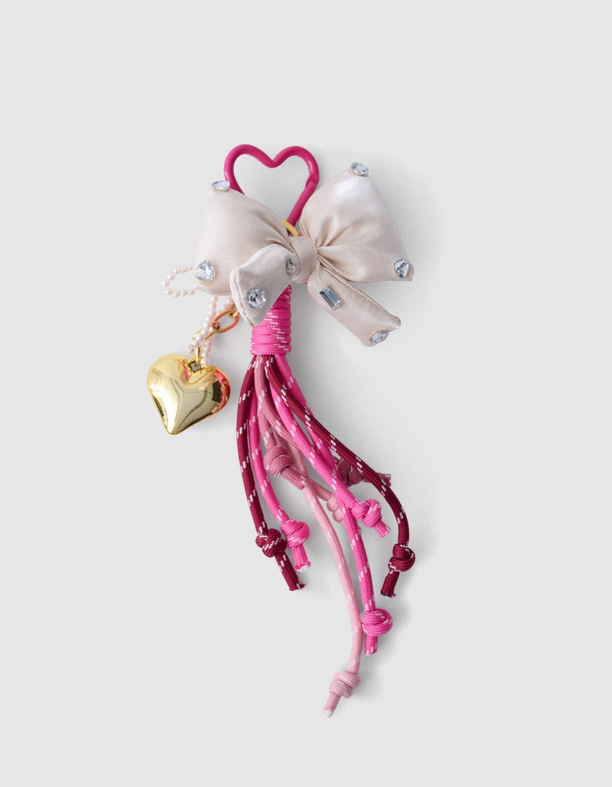 Strass Strik Bagcharm Roze SHOEBY ACCESSOIRES