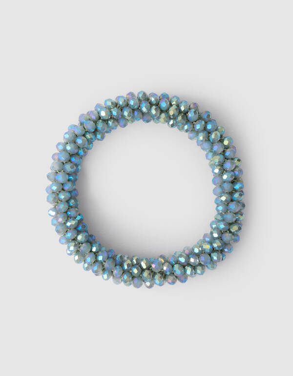 Beaded Haarelastiek Grijs SHOEBY ACCESSOIRES