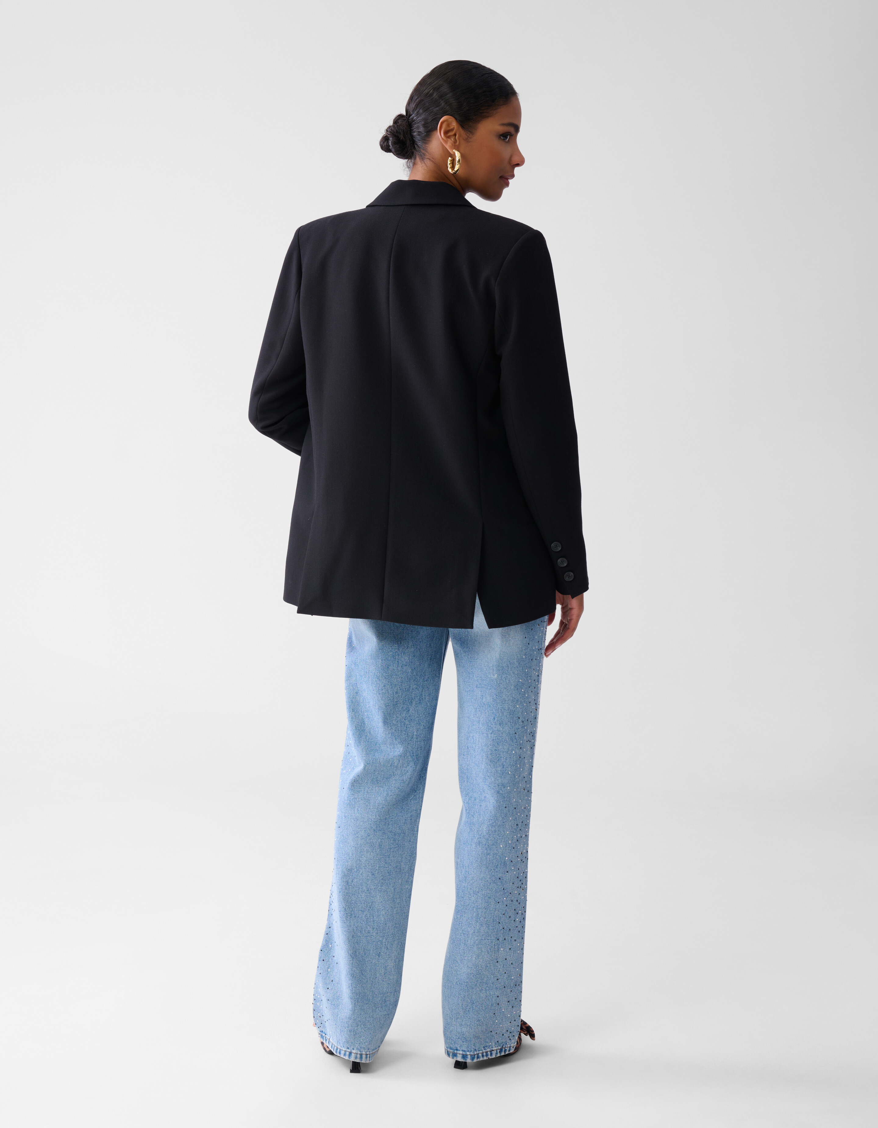 Oversized Basis Blazer Zwart SHOEBY WOMEN