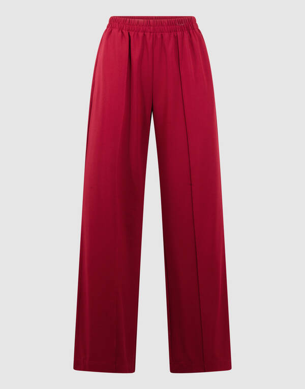 Basis Wide Leg Broek Rood SHOEBY WOMEN
