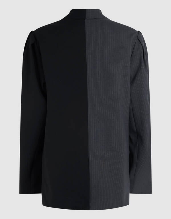 Oversized Pinstripe Mix Blazer Grijs/Zwart SHOEBY WOMEN