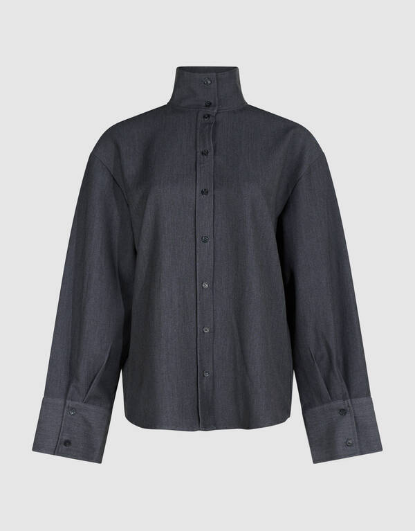 Oversized Tailored Blouse Donkergrijs By Lonneke SHOEBY WOMEN