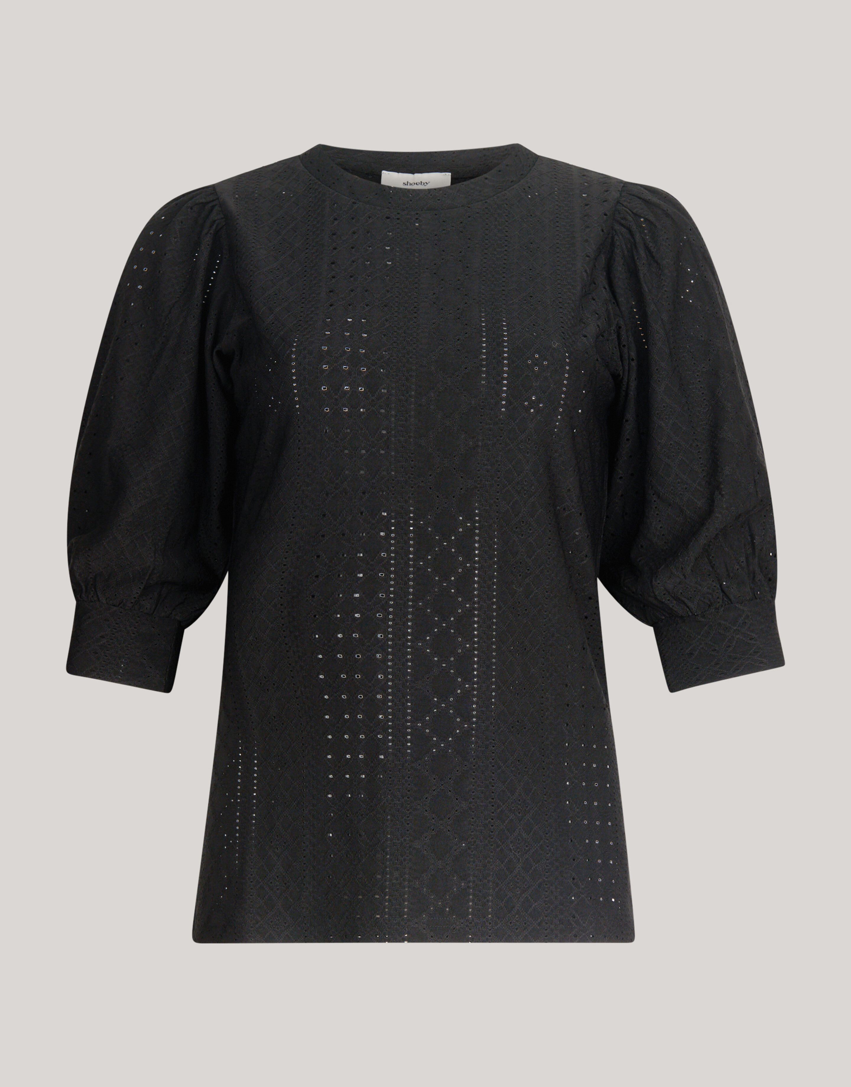 Embroidery Top Zwart SHOEBY WOMEN