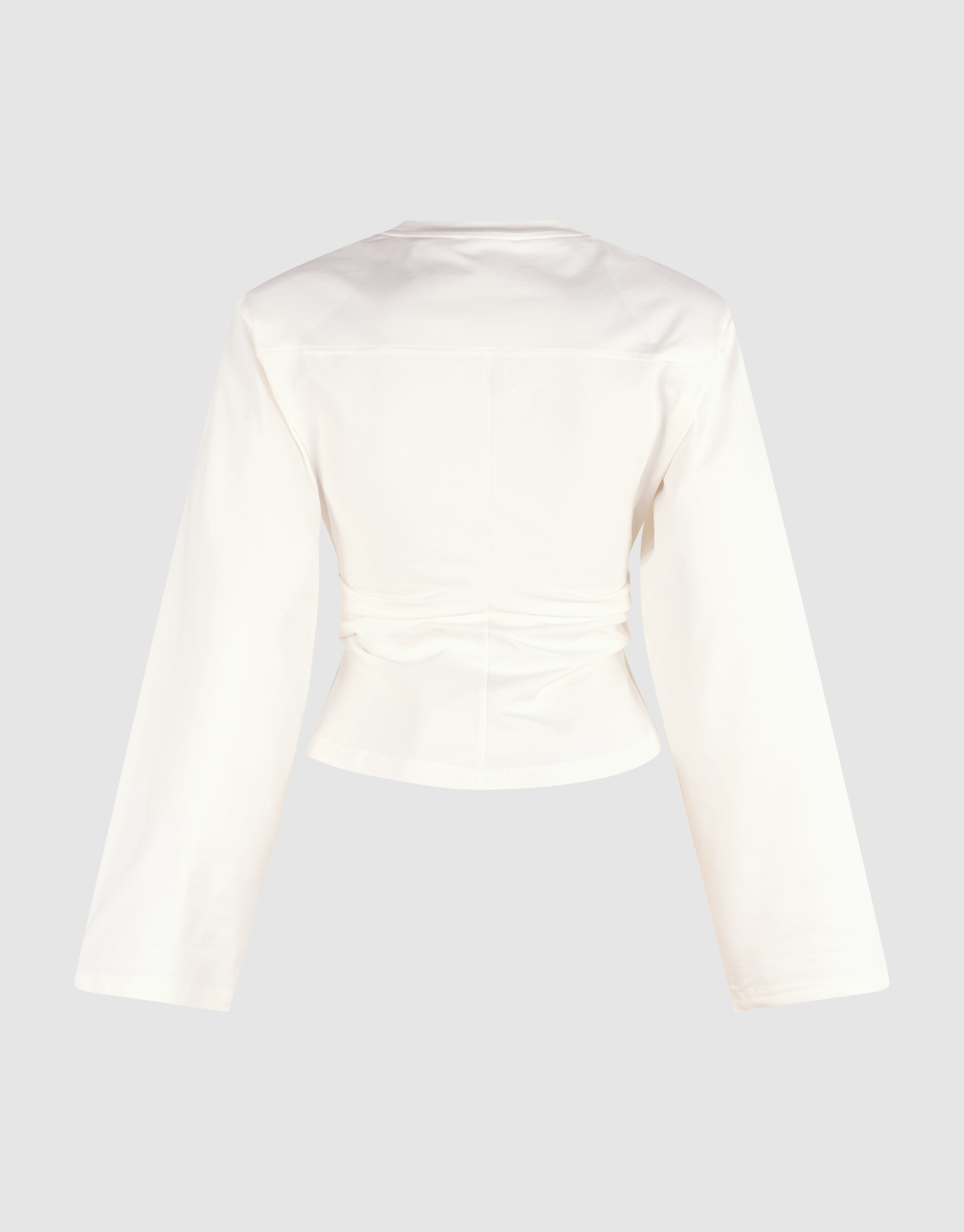 Gedrappeerde Schouder Longsleeve Ecru SHOEBY WOMEN