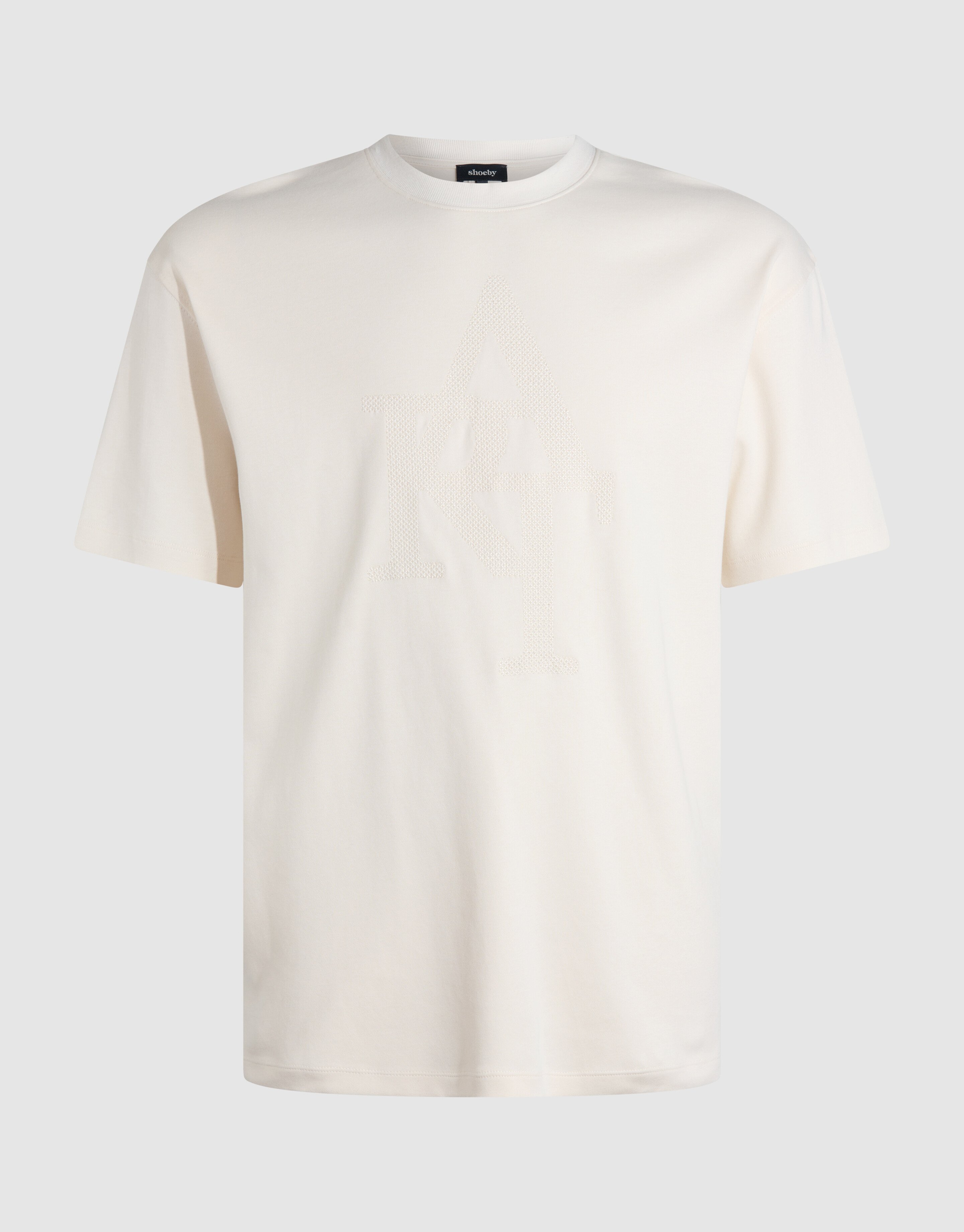 Embroidery Artwork T-shirt Gebroken Wit SHOEBY MEN