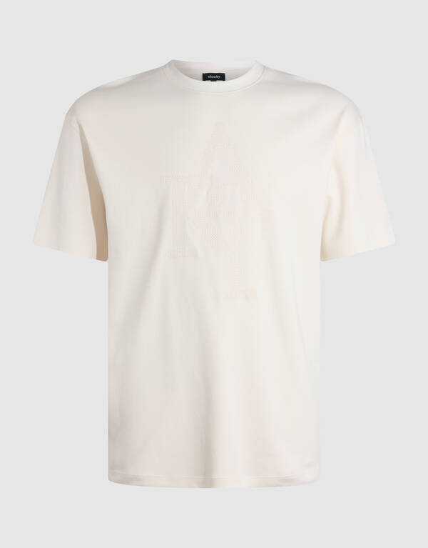 Embroidery Artwork T-shirt Gebroken Wit SHOEBY MEN