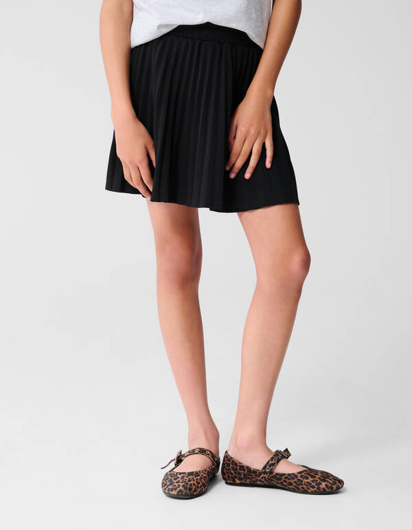 Plissé Rok Zwart SHOEBY GIRLS