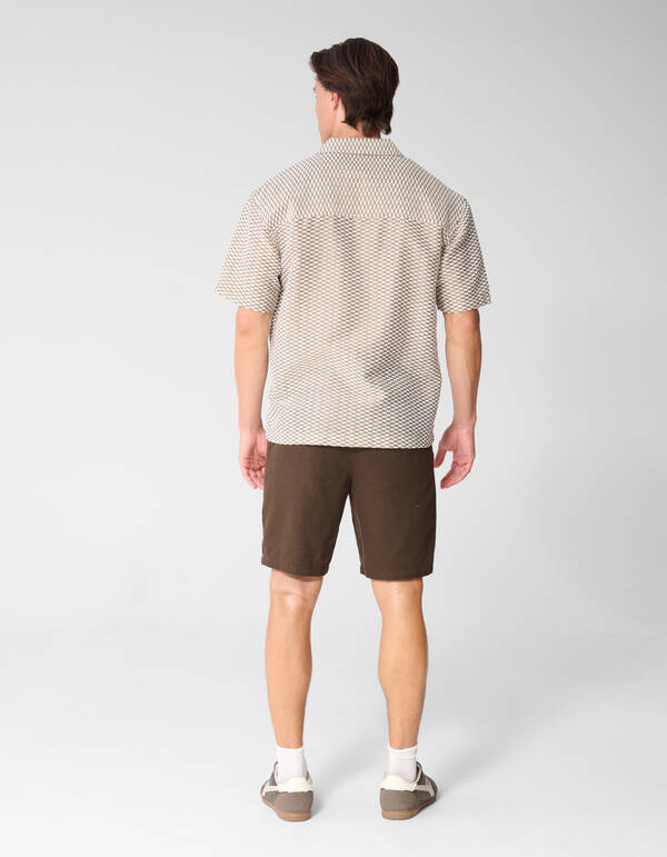 Geweven Overshirt Lichtbruin SHOEBY MEN