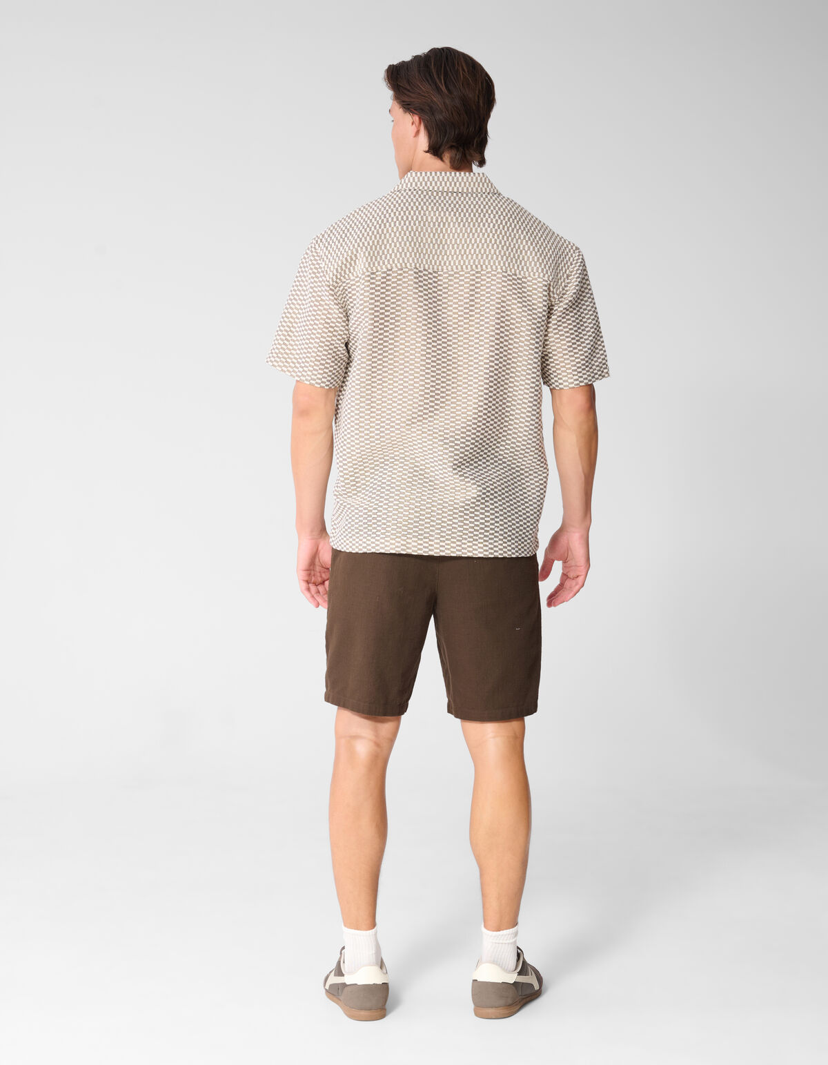 Geweven Overshirt Lichtbruin SHOEBY MEN