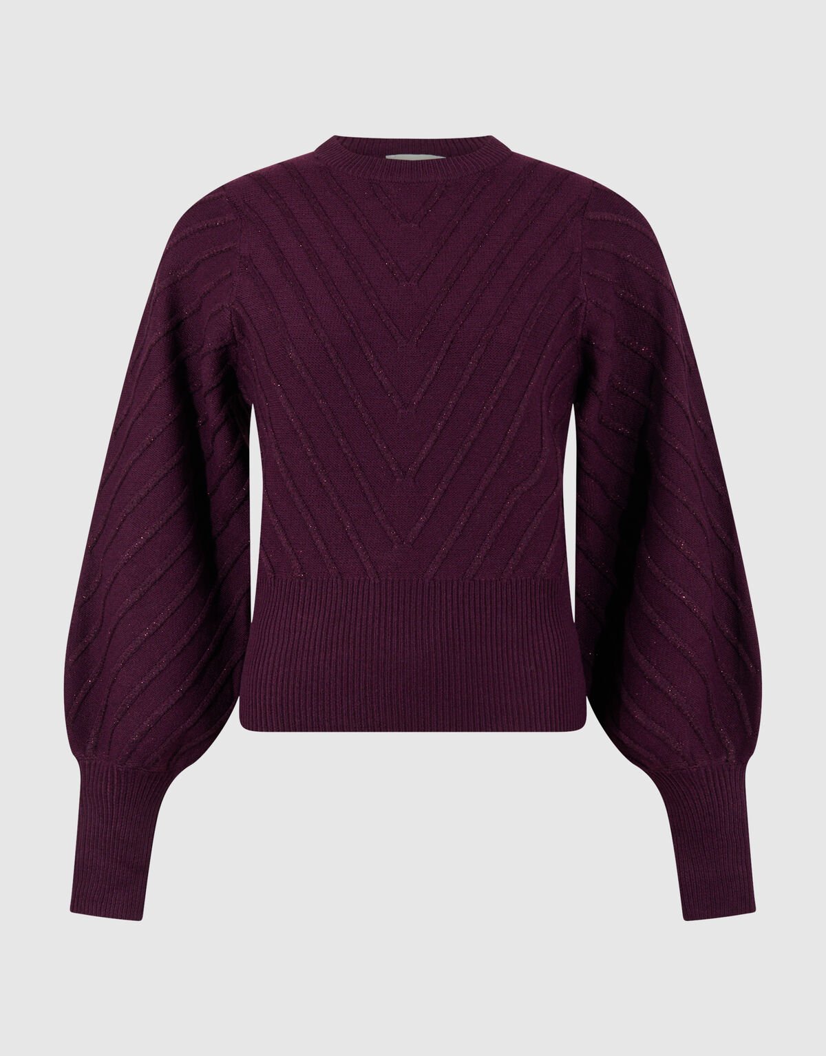 Glitter Gebreide Trui Donkerrood SHOEBY WOMEN