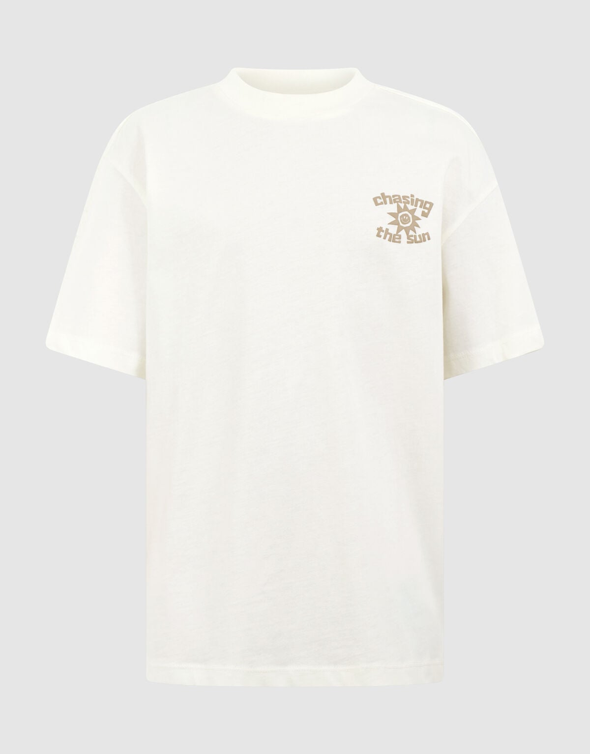Chasing Artwork T-shirt Gebroken Wit SHOEBY BOYS