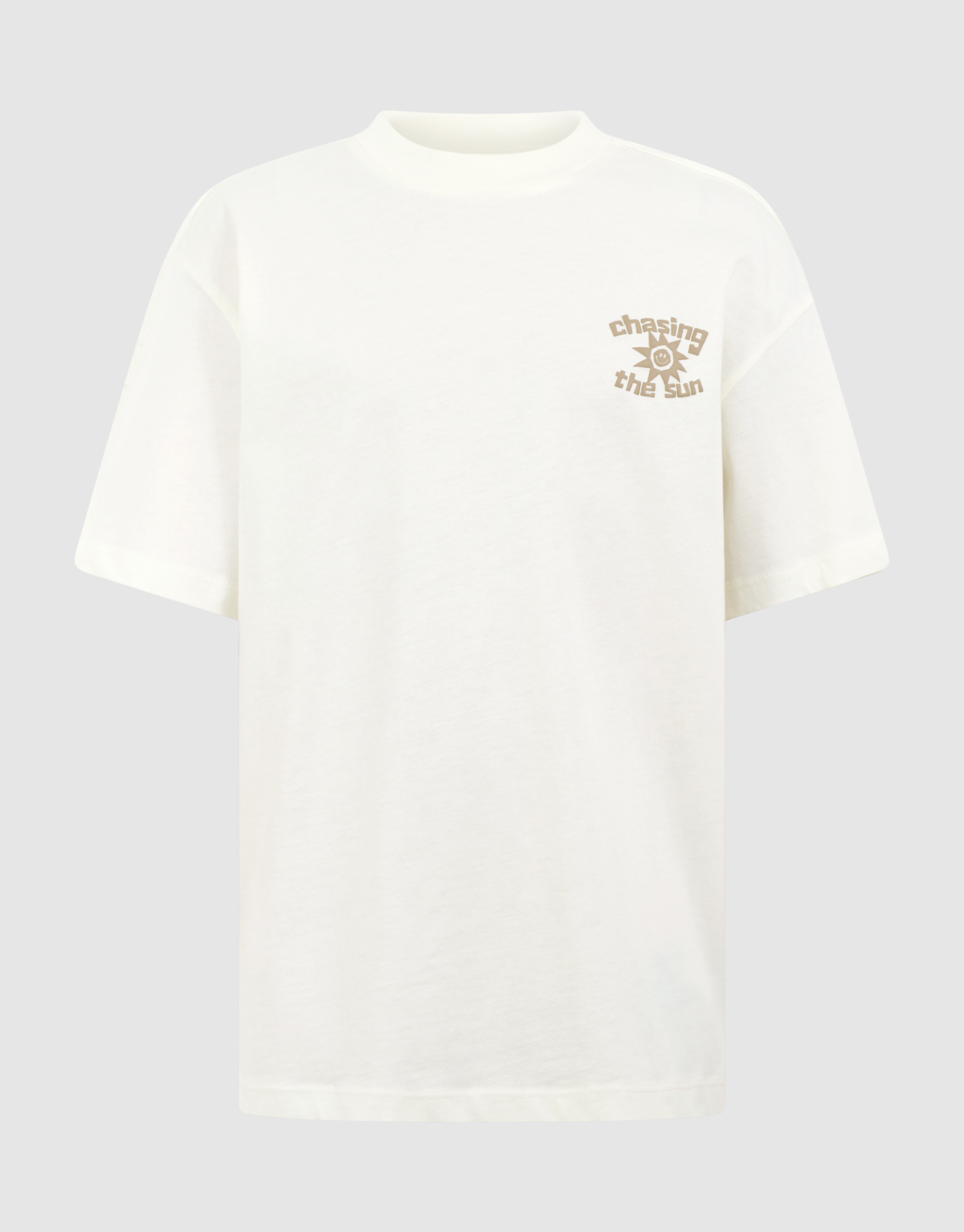 Chasing Artwork T-shirt Gebroken Wit SHOEBY BOYS