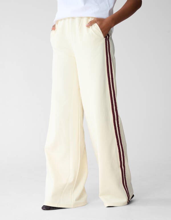Tape Wide Leg Broek Lichtgeel SHOEBY WOMEN