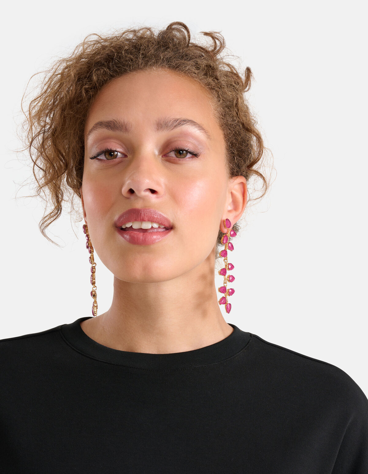 Leaf Oorbellen Paars SHOEBY ACCESSOIRES