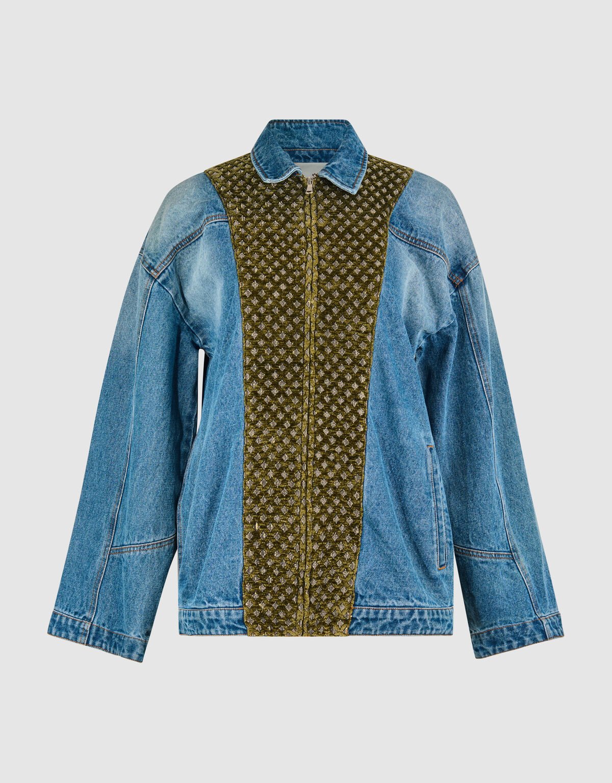 Velours Denim Jack Blauw By Mieke SHOEBY WOMEN