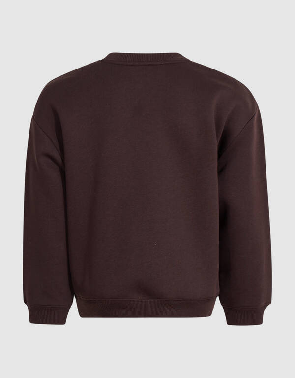 Party Smiley Sweater Donkerbruin SHOEBY BOYS