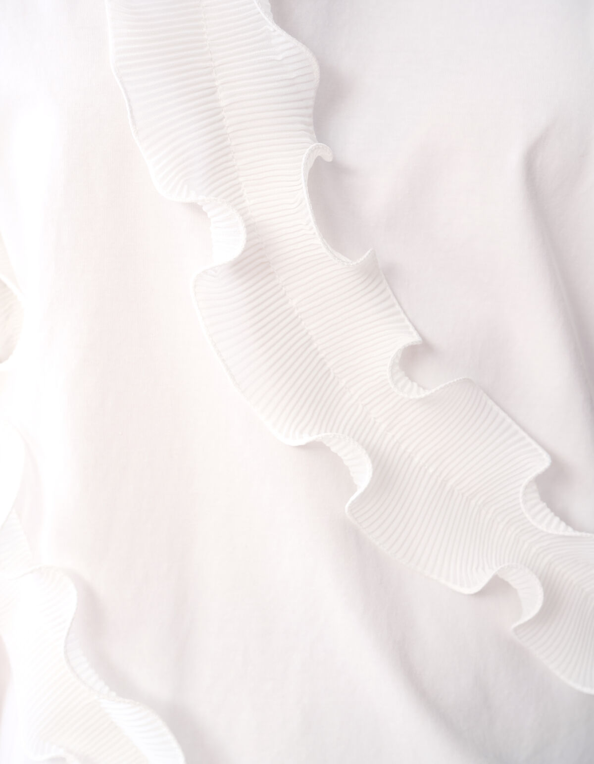 Ruffle T-shirt Wit SHOEBY WOMEN