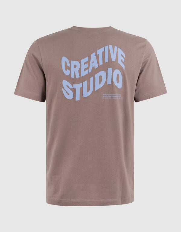Studio Artwork T-shirt Lichtbruin SHOEBY MEN