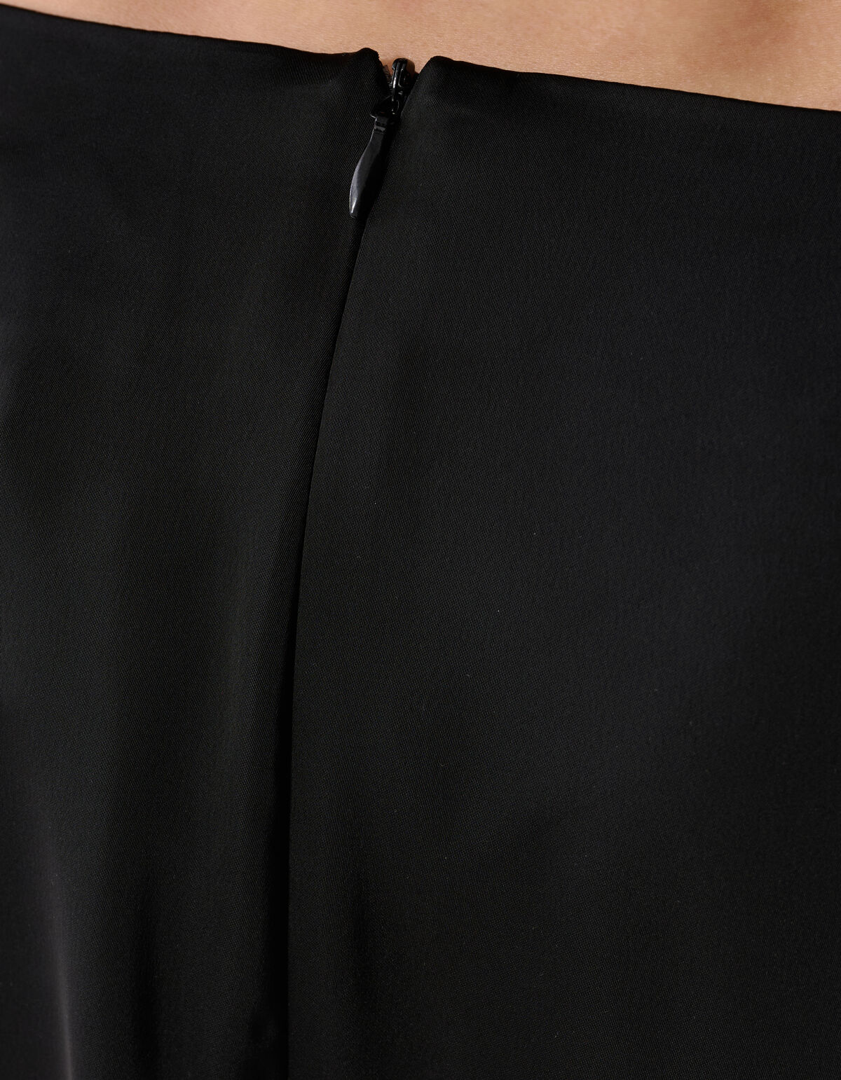 Kanten Satijnen Maxi Rok Zwart SHOEBY WOMEN