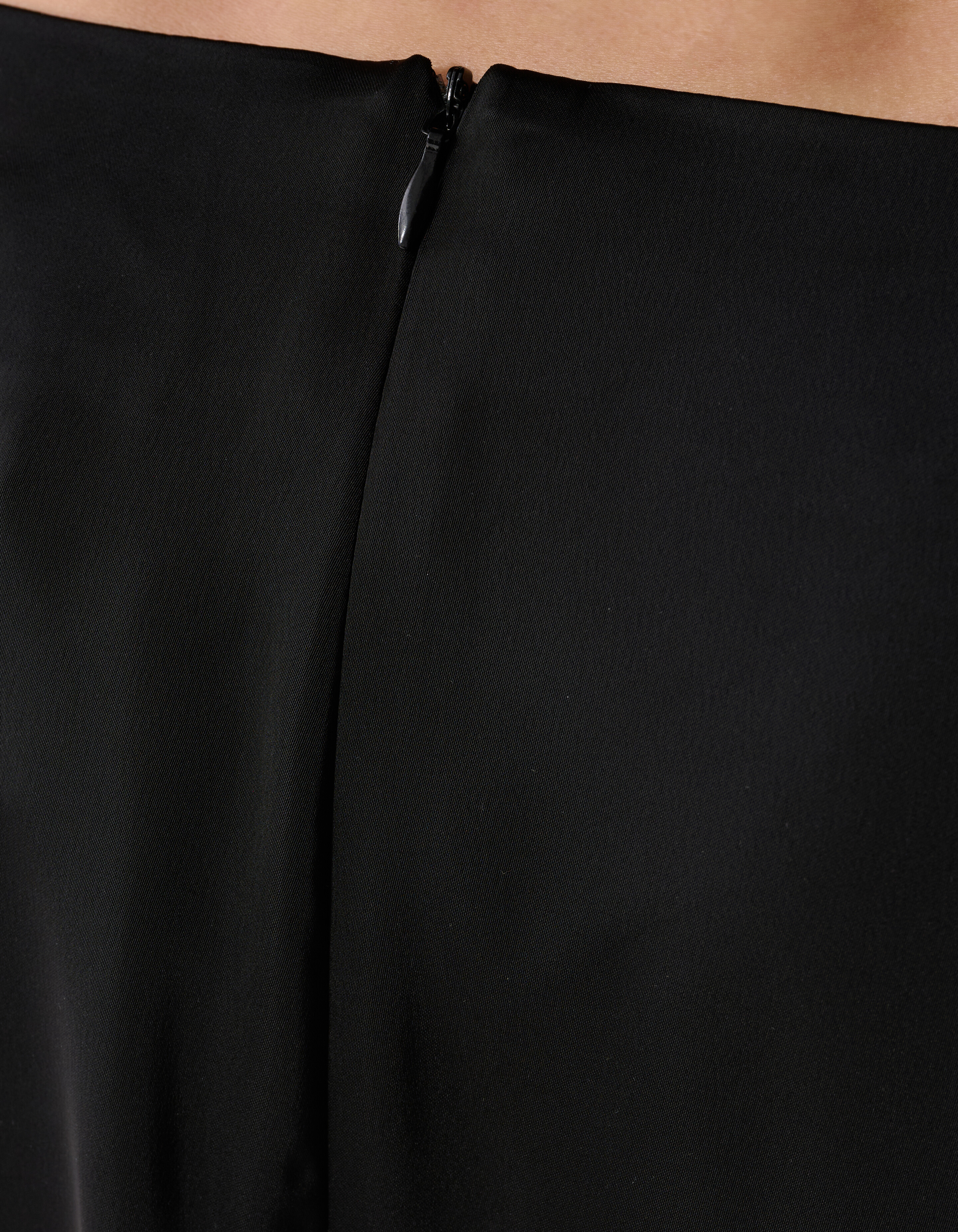 Kanten Satijnen Maxi Rok Zwart SHOEBY WOMEN