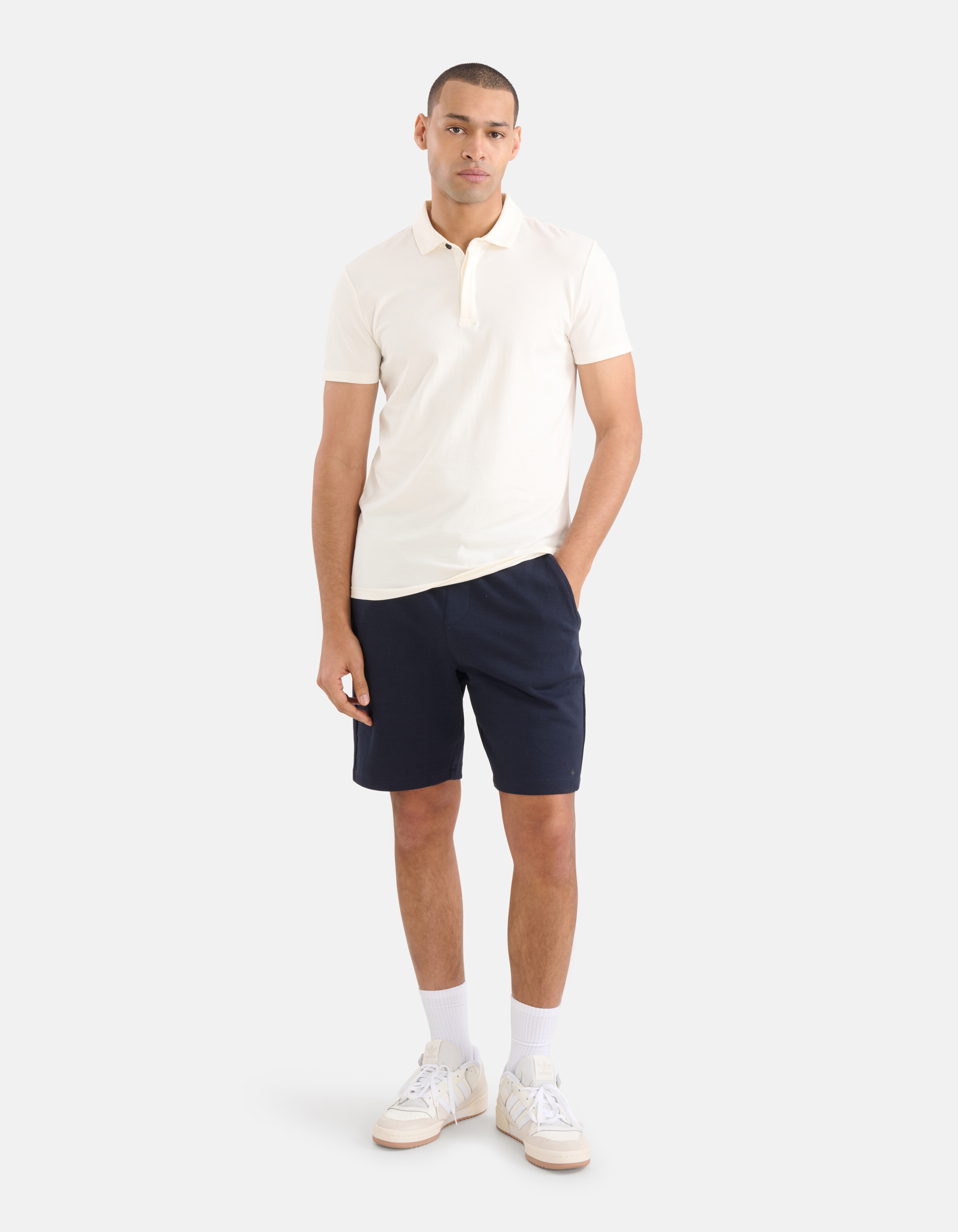 Jersey Polo Gebroken Wit SHOEBY MEN