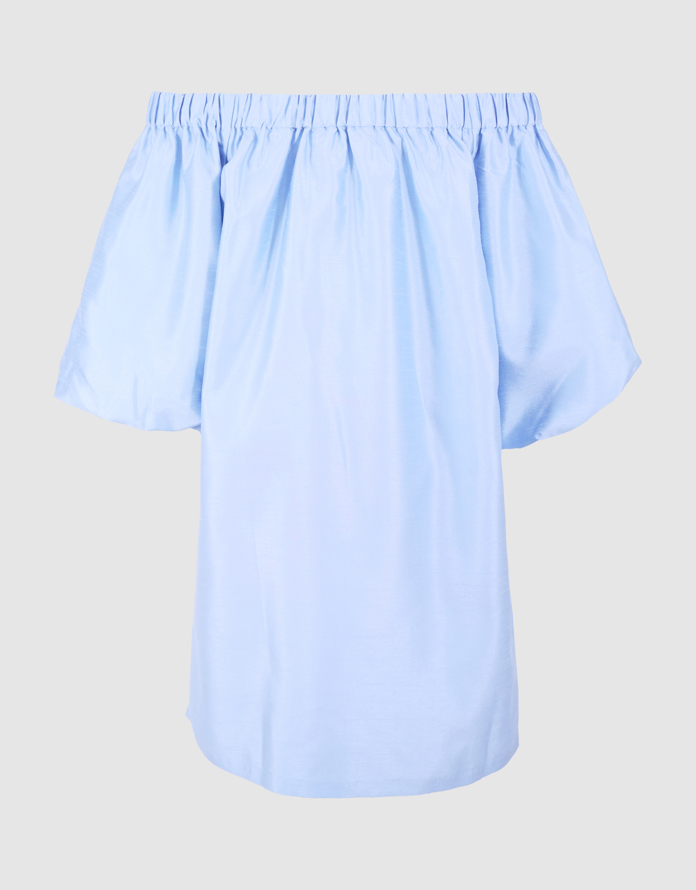 Shiny Off Shoulder Mini Jurk Lichtblauw SHOEBY WOMEN